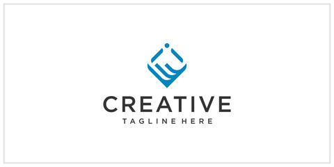unique financial chart logo design