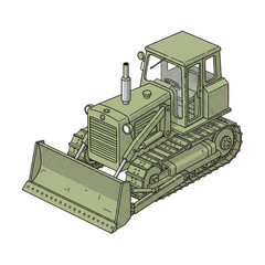 Digger Clipart Detailed Illustration of Construction Equipment