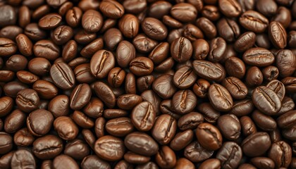 Fototapeta premium Roasted coffee beans background.