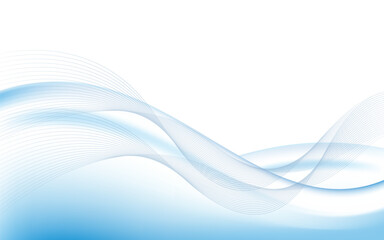 BLue abstract background template modern waving lines