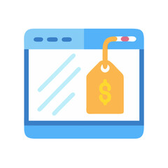Digital marketplace icon displaying a price tag element