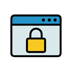 Website security icon representing safe web browsing online