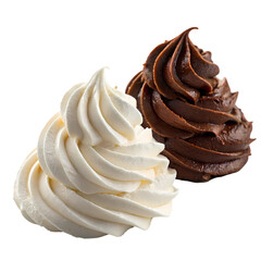 Cream Frosting: White and Chocolate Swirls