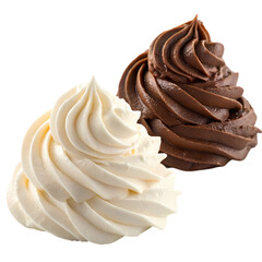 Cream Cheese Frosting: Chocolate and Vanilla Swirls