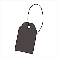 Sales tag paint brush stroke with heart