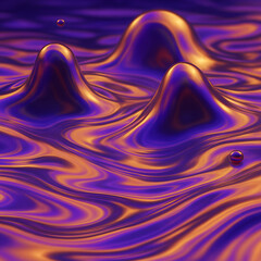 Abstract colorful fractal waves of blue silk texture create a soft, flowing liquid pattern for a vibrant wallpaper design
