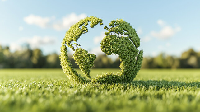 Earth gives sense happy and carefree, evoking harmony with nature, highlighting lush greenery grass showcasing gigapixel high fidelity environmental theme