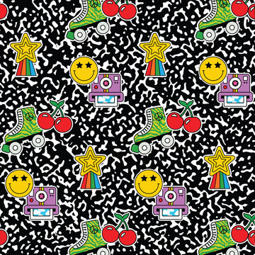 Composition Book Seamless Pattern
