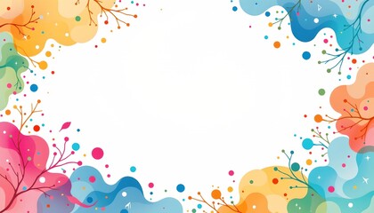 This is an abstract graphic with a lively and colorful theme