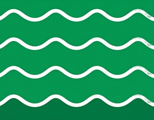 Green background with white wavy lines