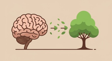 vector illustration of a brain