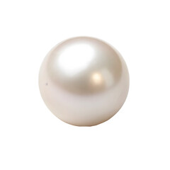 Single pearl isolated on transparent background, a symbol of elegance and beauty