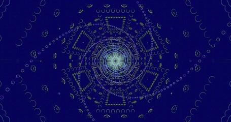 Colorful geometric patterns create mesmerizing visual art