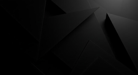 Obraz premium Abstract composition with geometric shapes of black paper, full frame background design.