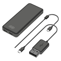 Portable power bank with charging cables and usb adapter for mobile devices and electronics