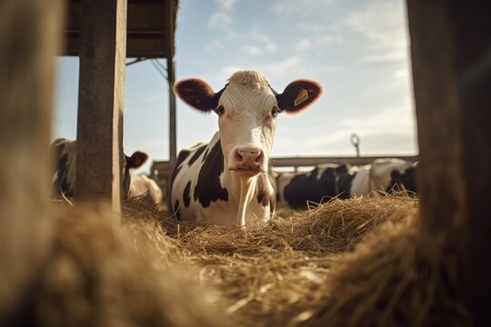 Cow livestock outdoors mammal.