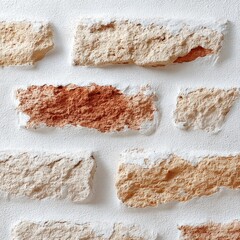 Macro Close Up of Rough Beige Wall Texture With Brown and White Tones Cinematic Lighting