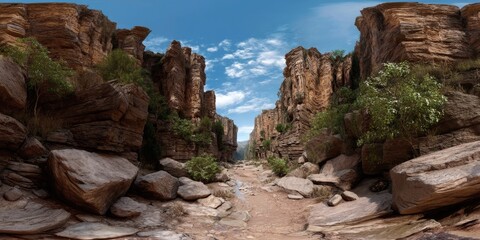 Dramatic canyon exploration nature's edge hdr panoramic view serene environment