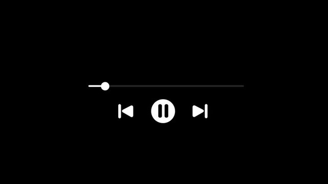 Music player overlay template animation perfect for social media, content creator, music production 4K video.