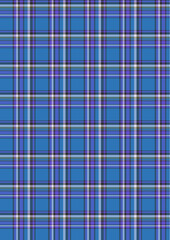 Seamless blue plaid fabric texture and pattern for textile and wallpaper design
