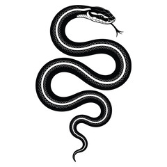 Obraz premium black and white snake