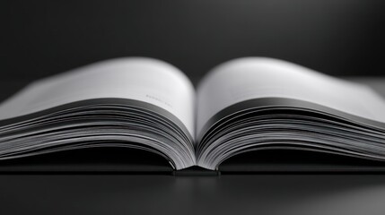 Open book grayscale