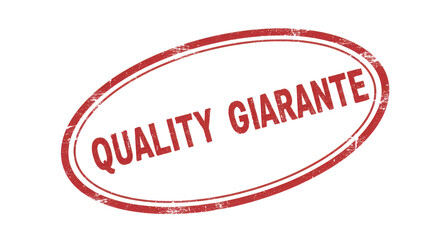 Red grunge stamp with Quality Guarantee message isolated PNG with Transparent Background