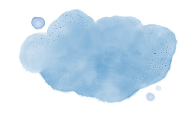 Abstract watercolor or alcohol ink art blue cloud shape background. Pastel blue marble drawing effect. llustration design template for wedding invitation,decoration, banner, Png.	

