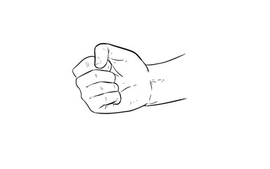 fist digital illustration drawing isolated