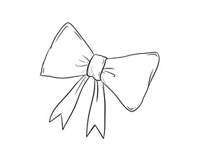 bow tie digital illustration drawing isolated