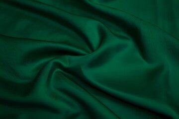 Fototapeta premium Dark Green Silk Fabric Draped Texture 