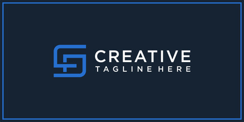 SF or FS  square logo design