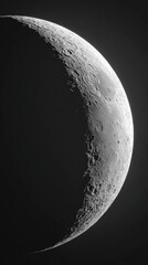 Crescent moon detailed view