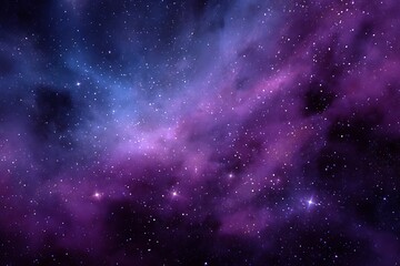 Obraz premium Abstract Purple Nebula Galaxy with Shining Stars Space Background