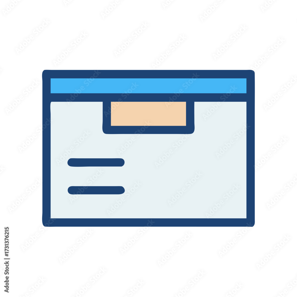 Wall mural simple flat design browser window for web development use