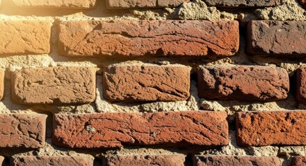 Detail of an old brick wall with soft lighting