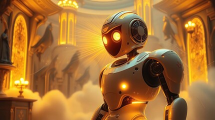 Robot in Golden Cathedral.