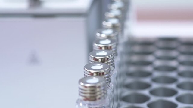Laboratory autosampler loading vials for analysis