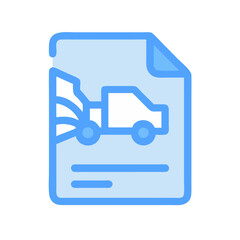 Towing services paper document flat illustration graphic element