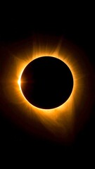 Solar Eclipse in the Dark Sky.