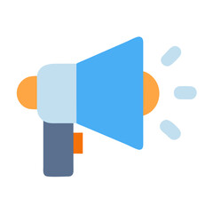 Stylized megaphone icon conveying announcements and communication effectively