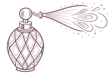 vector illustration of a perfume bottle