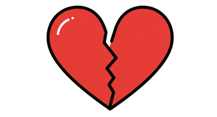 red heart on white