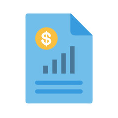 Financial report showing business growth with dollar symbol
