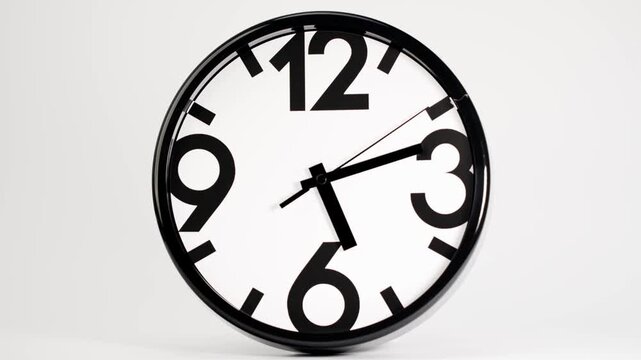 Clock running fast Clock watch face spinning in timelapse Background concept warp history deadline