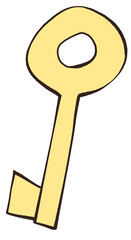 ゴールドの鍵のイラスト