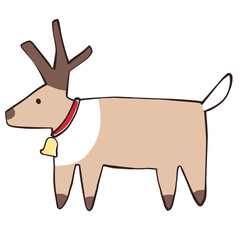 クリスマスのトナカイのイラスト