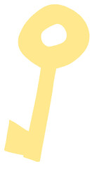 ゴールドの鍵のイラスト