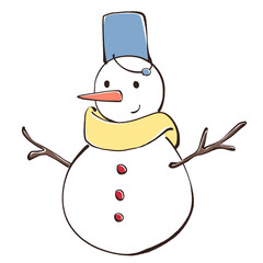 雪だるまのイラスト