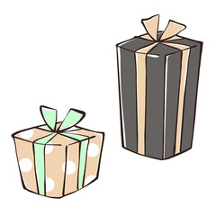 箱に入ったプレゼントのイラスト